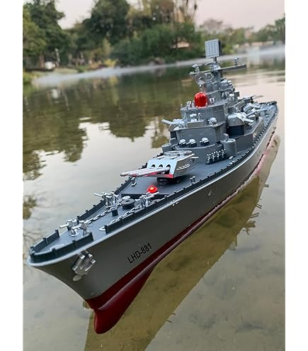 Amazon.com: RC Ht Radio Control Rc Battle Warship Boat Cruiser