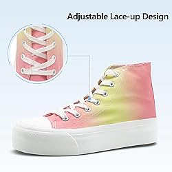Womens Canvas Platform Classic Sneakers High Top