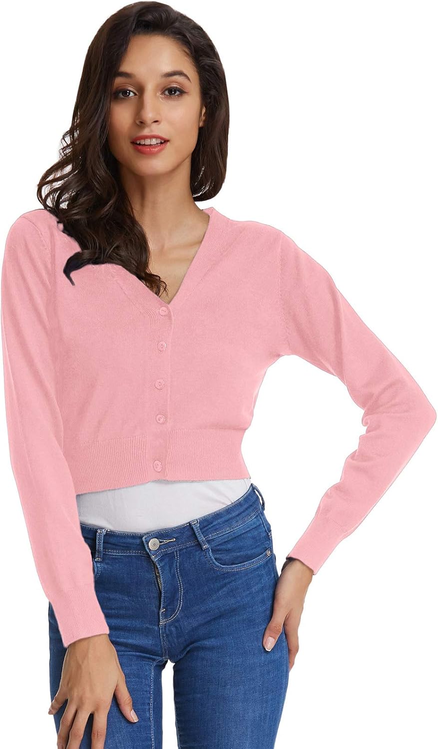 Grace Karin Gilet Femme Court Bolero Femme Veste Cardigan Bouton Manches 3 4 Tricot Classsique Pour Robe Soiree Vintage Cl2000 Gilets Pulls Gilets Et Sweats Mosquitocontrolequipment Com