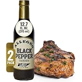 ALLEGRO - The Marinate Everything Marinades | Perfect Marinades for Meat &amp; Veggies | Marinade for Grilling, Roasting &amp; Cooking | Kosher &amp; Gluten Free | 12.7 Oz (Pack of 2) - Black Pepper
