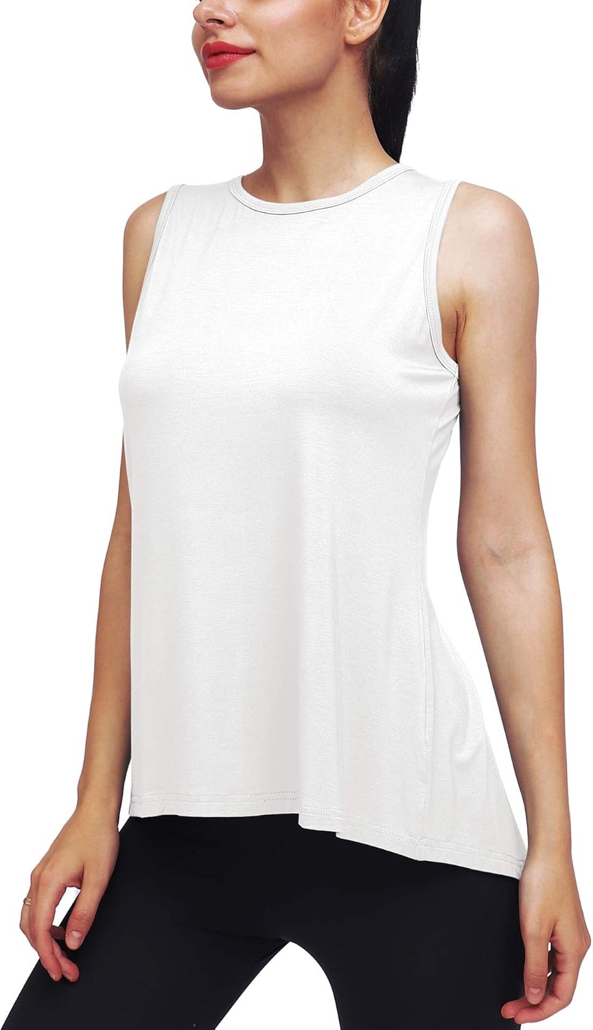 Mippo Workout Tops for Women Yoga Tank Tops Gym Shirs Workout Clothes: Clothing