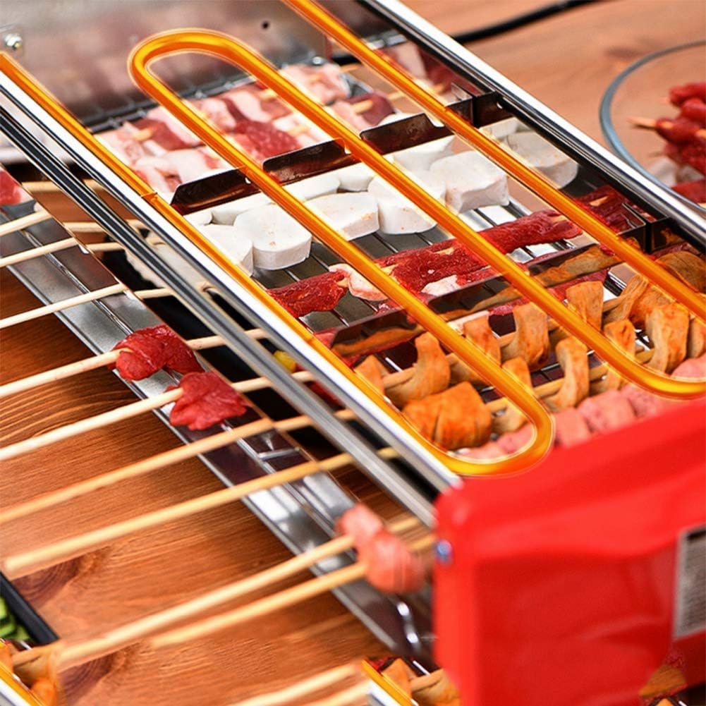 review Contact Grills, 1200W Smokeless Grill, 2 Layer Teppanyaki Grill, Compact & Portable Indoor Electric BBQ Grill, Non-Stick Surface & Removable Drip Tray for Easy Cleaning, Black.