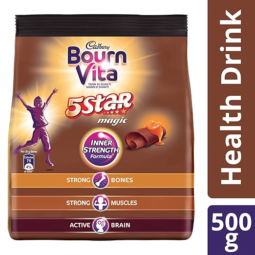 Cadbury Bournvita 5 Star Magic Health Drink 500 gm refill pack