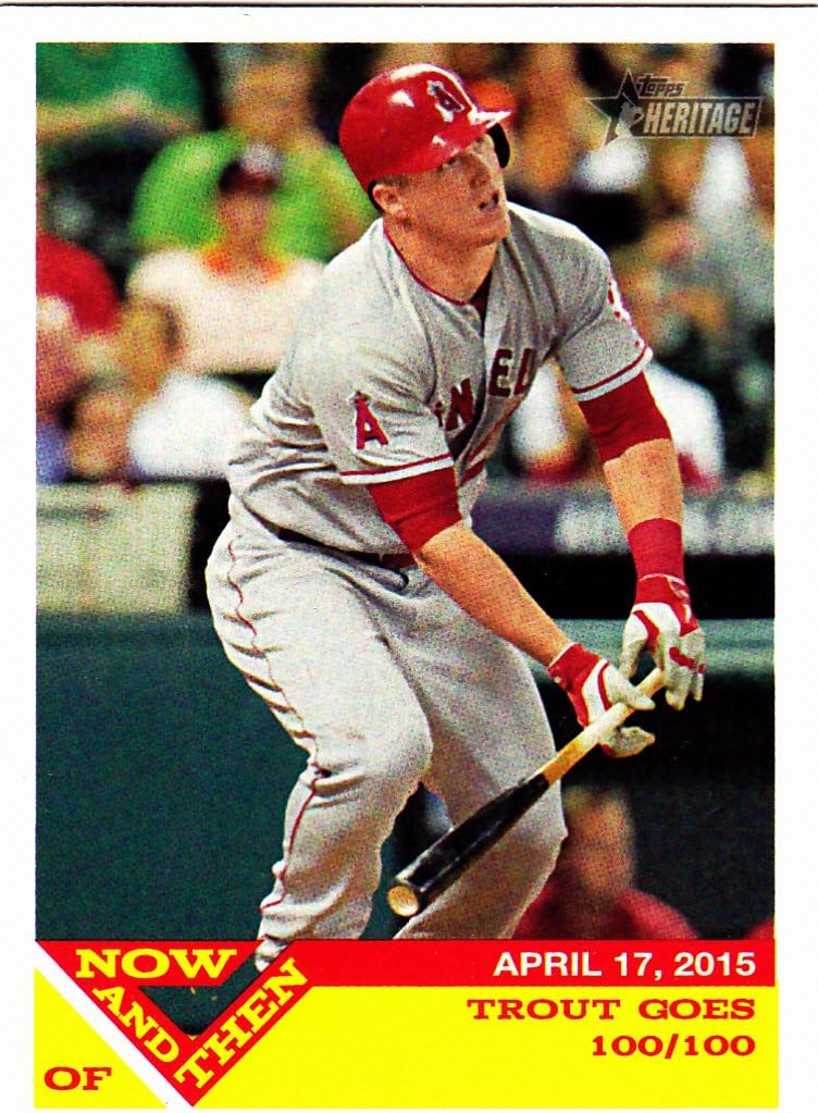 2015 TOPPS HERITAGE MIKE TROUT THEN AND NOW INSERT at Amazon's Sports