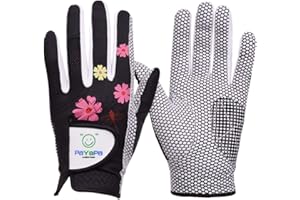 PaYaPa in NEW YORK, GH Women's Leather Golf Gloves One Pair (Flower Printed Both Hands)