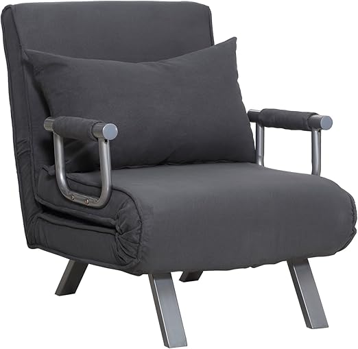 Homcom Fauteuil Chauffeuse Canape Lit Convertible 1 Place