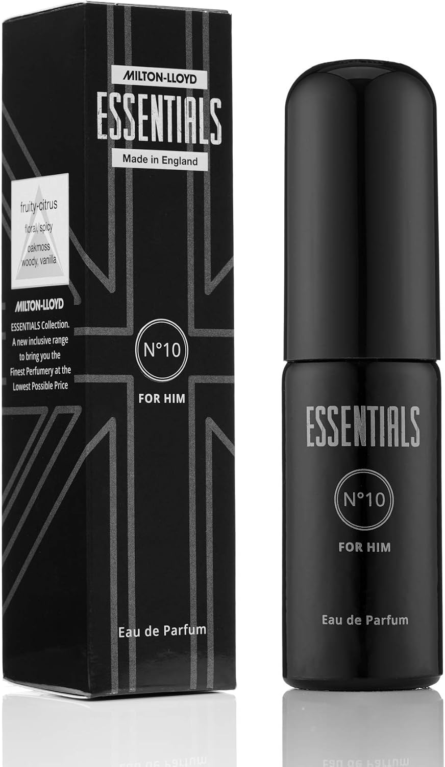 Milton-Lloyd Essentials No 10 - Fragrance for Men - 50ml Eau de Parfum, Non 10, 50 ml (Pack of 1)