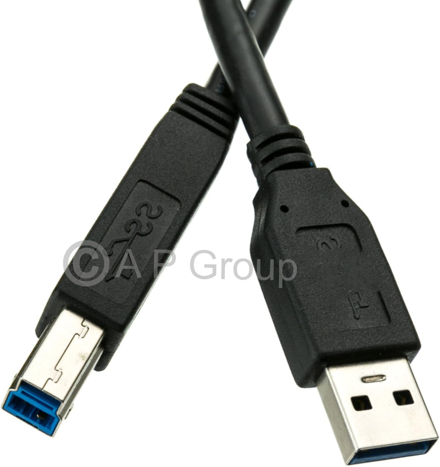 rhinocables USB 3.0 Printer Cable - A Male to B Lead, Black, 1m - Image 4