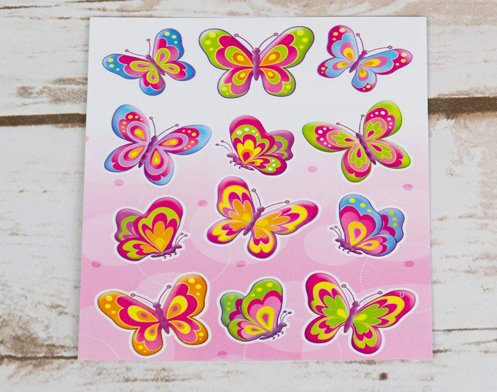 DISC - SAVE 75% - Single Butterfly Sticker Sheet for Kids Party Bags