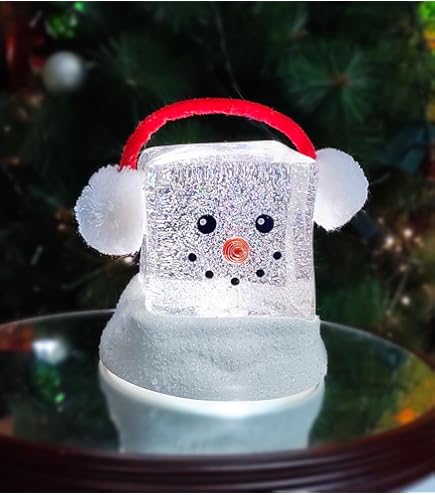 Amazon.com: Napco 52811 Light-Up Ice Cube Shaped Snowman