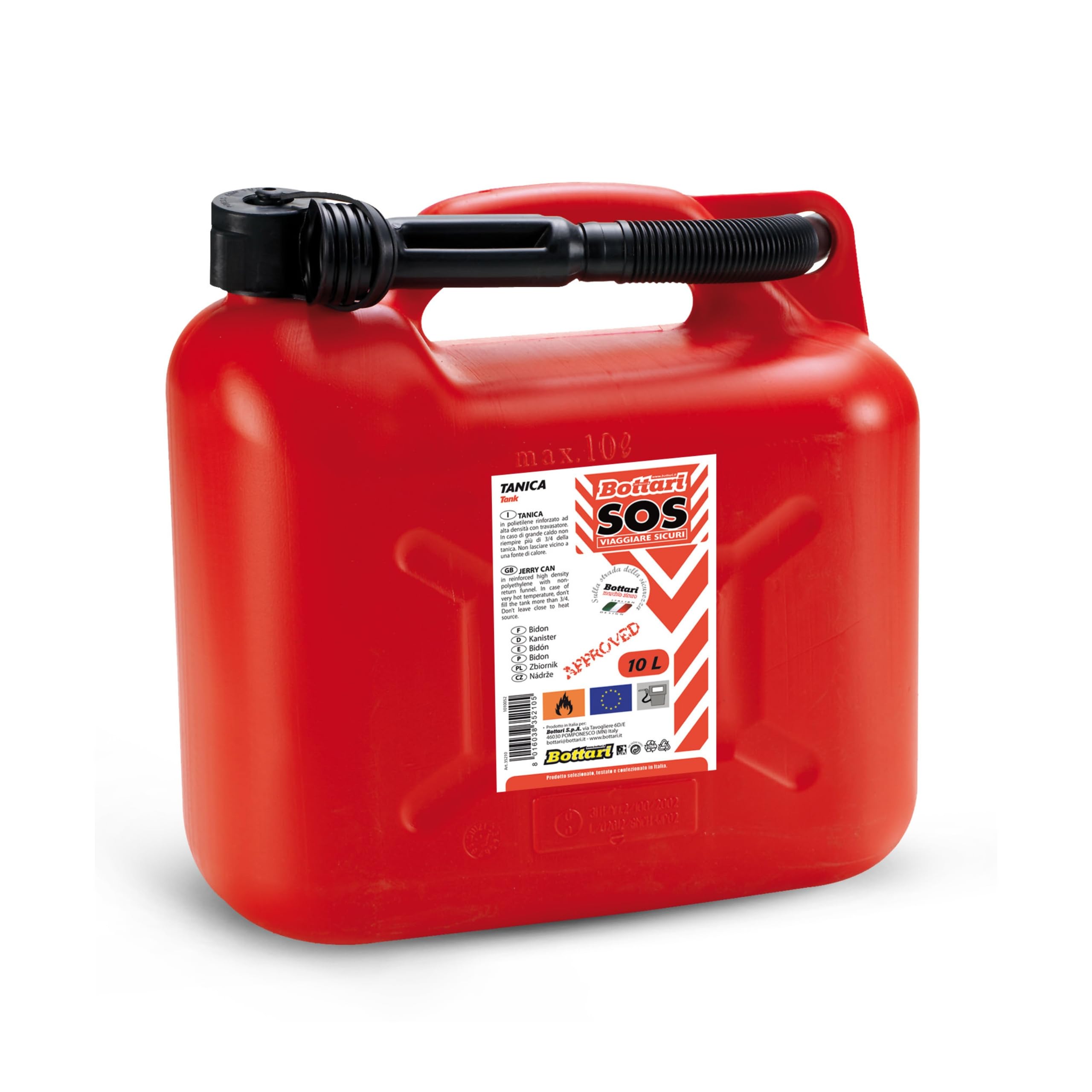 S.O.S. 35210 approved Jerry CAN 10 Litres with pouring