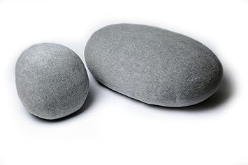 Hellgrau, lebende Steine, Kissen, dekorative Kissen, kreative Kiesel