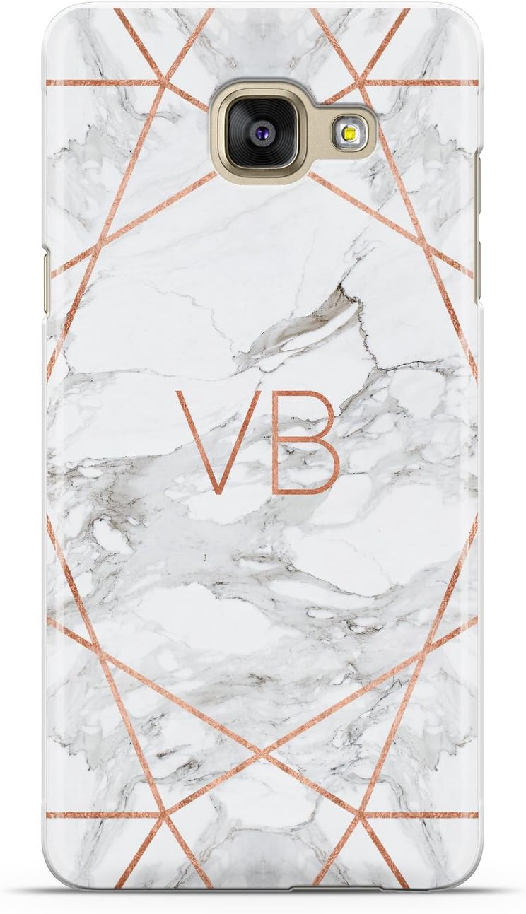 PERSONALISED ROSE GOLD & MARBLE INITIALS PHONE CASE FOR SAMSUNG GALAXY A3 2016