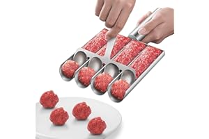 Meatball Maker Tool, 304 Stainless Steel Kitchen Manual Non Stick Meatball Maker, Portable Meatball Spoon Ball Maker Kitchen 