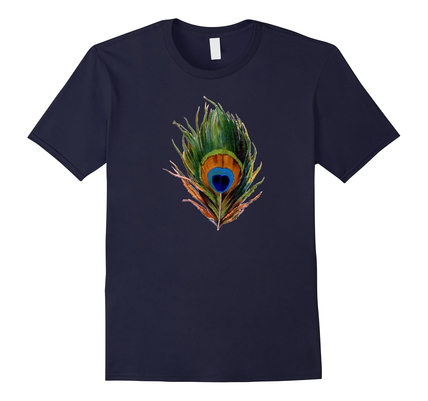 Vintage Peacock Feather Print T Shirt-ANZ