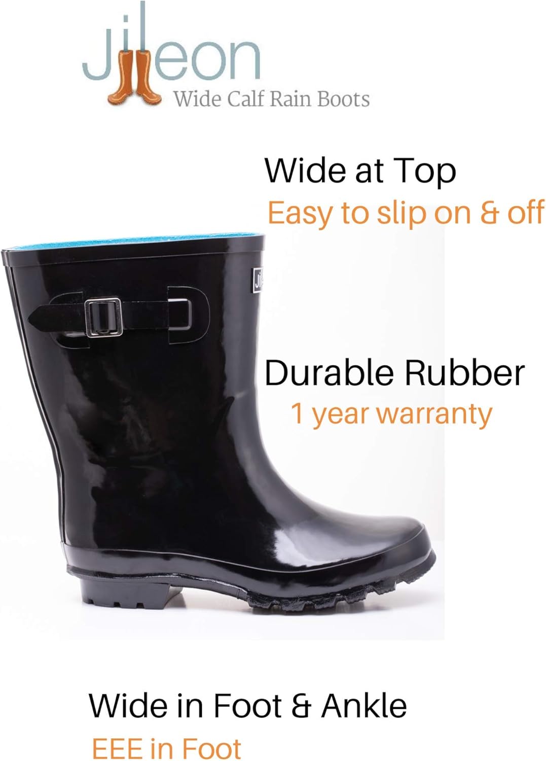 wide calf rain boots amazon