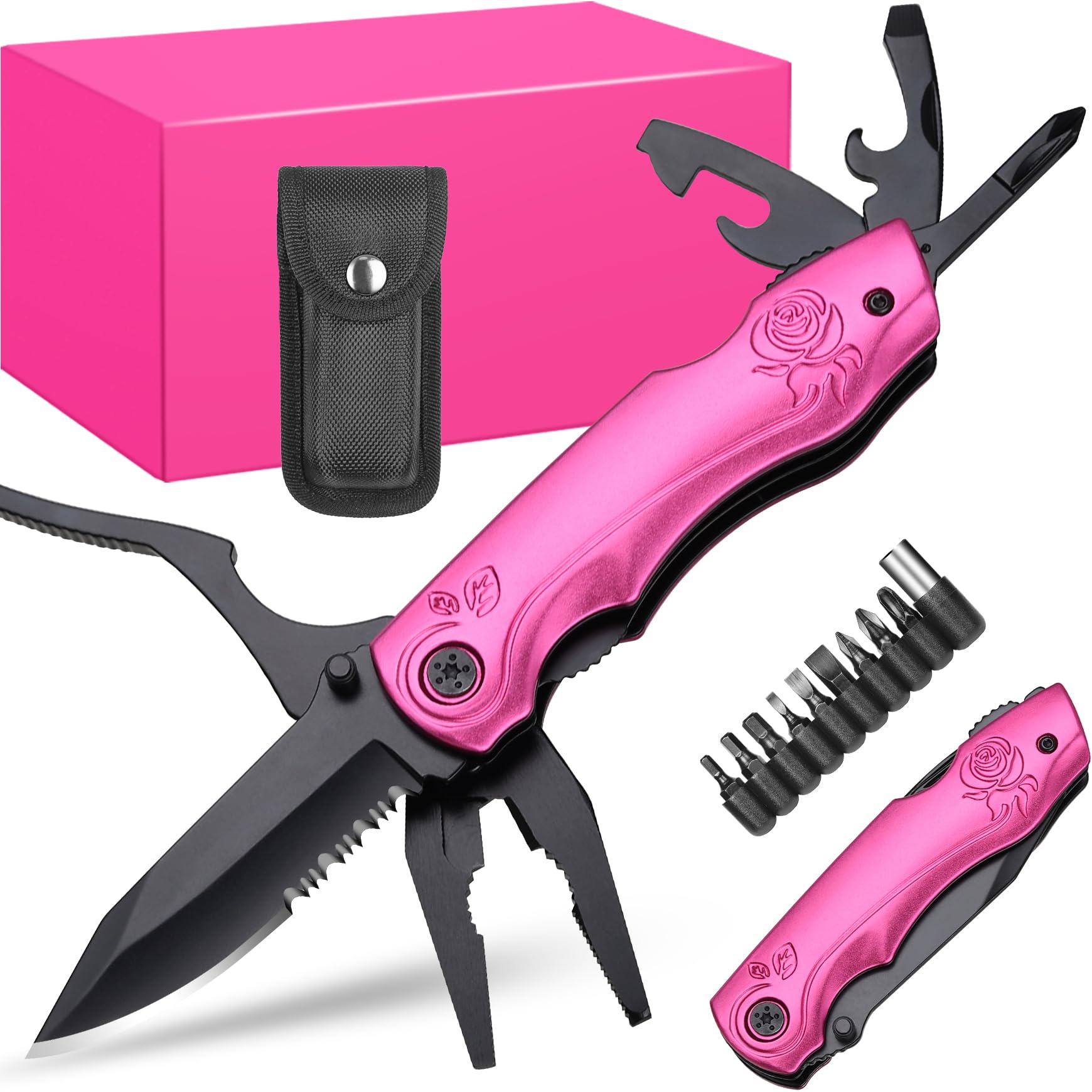 Photo 1 of Gifts for Mom Wife Women Christmas - Christmas Stocking Stuffers Gifts - Birthday Gift for Women, Wife, Sister, Mother - Womens Mothers Day Gift, P’ink Pocket Knife