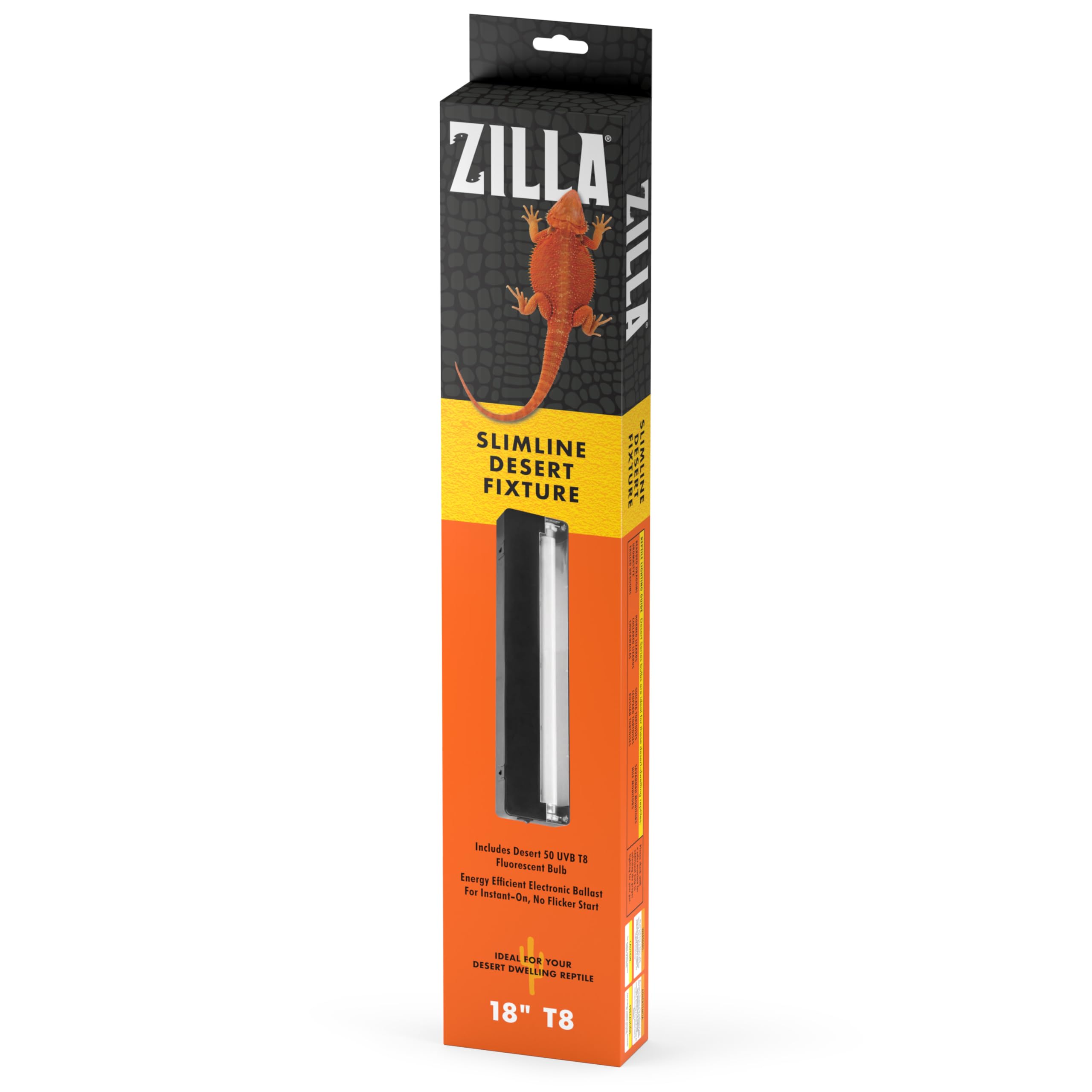 Photo 1 of ***DEFECTIVE, SELLING AS IS FOR PARTS, FINAL SALE***Zilla Reptile T8 Slimline Desert Pet Habitat Light Fixture with 15 Watt Fluorescent Bulb, 18 Inches,Black***DEFECTIVE, SELLING AS IS FOR PARTS, FINAL SALE***