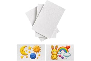 CIYOJA Magic Puffy Paint Foam Texture Paper – 12 Rectangle 3D Foam Texture Sheets for DIY Puffy Paint Crafts and Kids Art Projects