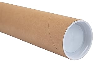MagicWater Supply Mailing Tube - 2 in x 15 in - Kraft - 1 Pack - for Shipping and Storage of Posters, Arts, Crafts, and Documents