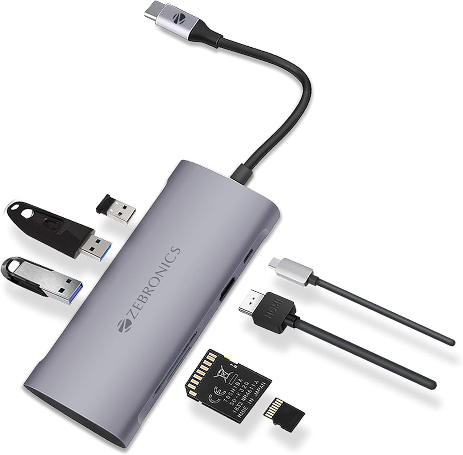 ZEBRONICS 7 in1 USB Type C Multiport Adapter Zeb Amazon.in Electronics