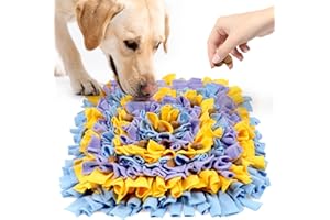 LIVEKEY Dog Snuffle Mat, Feeding Mat for Dogs, Durable Interactive Puzzle Toys for Training Foraging Skills(Yellow&Blue&Purple)