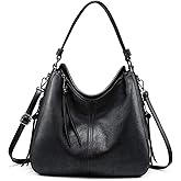 Realer Hobo Crossbody Bags for Women Designer Faux Leather Hobo Handbags Retro Large Size Shoulder Bag Bucket Purse