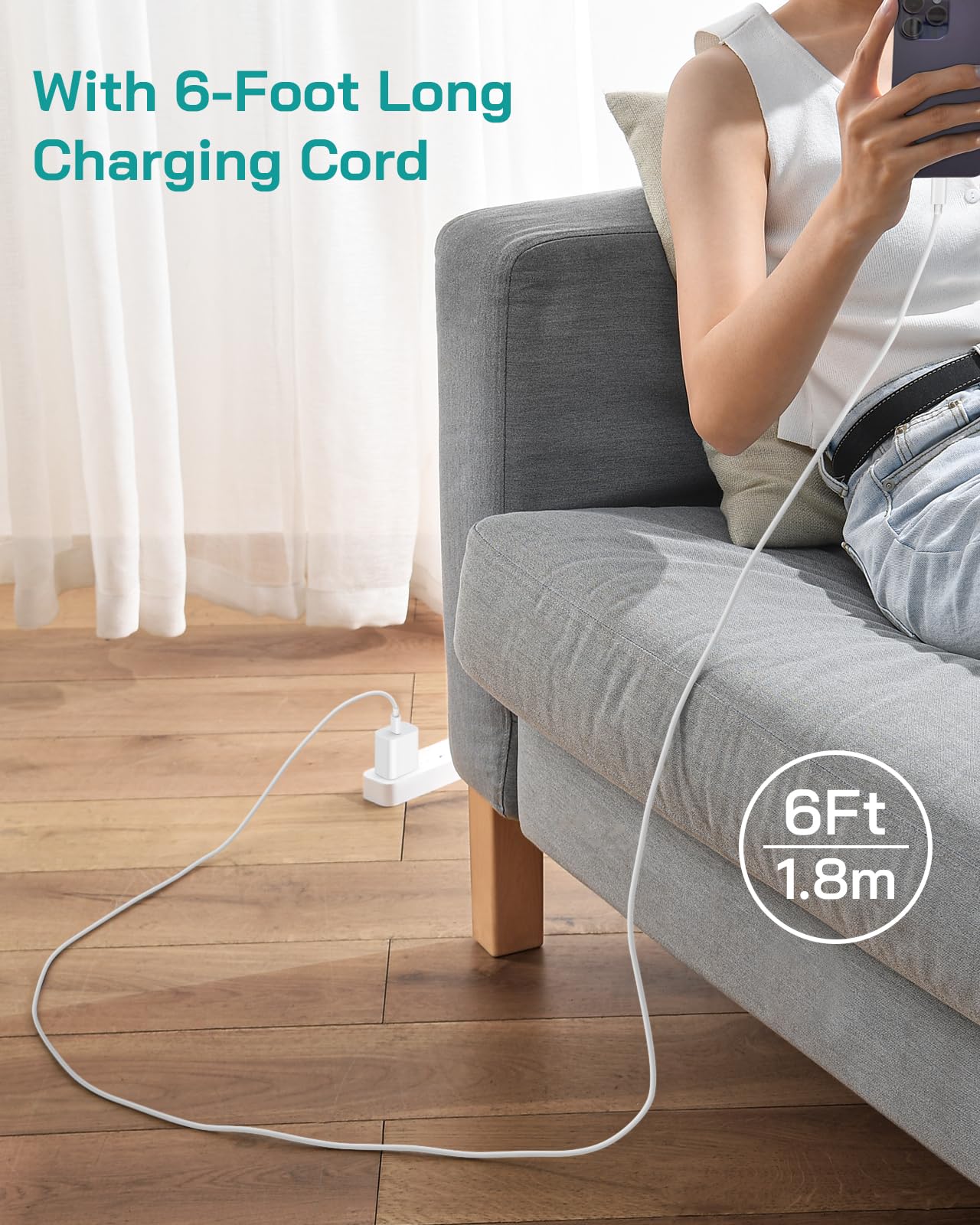 Phone 12 13 14 Fast Charger, 2-Pack 20W PD Type C Charger with 6FT USB-C Charging Cable Compatible with Phone 14 13 12 11 Pro Max/Pro/Plus/Xs/XR/X