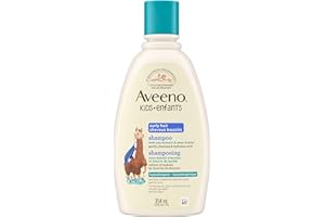 Aveeno Kids Curly Hair Shampoo, Hydrating Shampoo for Type 3 & 4 Hair, Kids Curly Hair Products suitable for Sensitive Scalps
