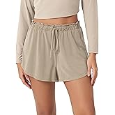 ODODOS Modal Soft Lounge Shorts for Women Drawstring High Waist Casual Sleepwear Lightweight Cozy Pajama Bottom