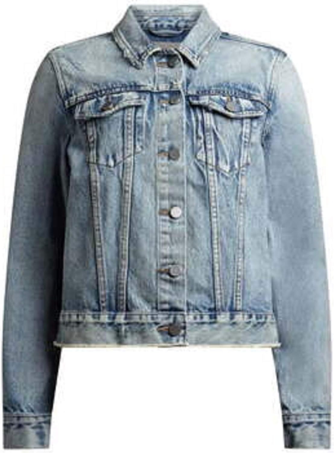 all saints cropped denim jacket