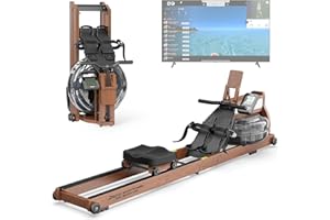 JOROTO Rowing Machine for Home, Air Magnetic/Water Foldable Rowing Machines with 10 Levels, Rower Machine with 350lbs Weight Capacity, App Compatiblem, Tablet Holder