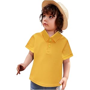 Toddler Boys School Uniform Polo Shirt Short Sleeve Collared T-Shirt | Toddler Boys School Uniform Polo Shirt Short Sleeve Bu