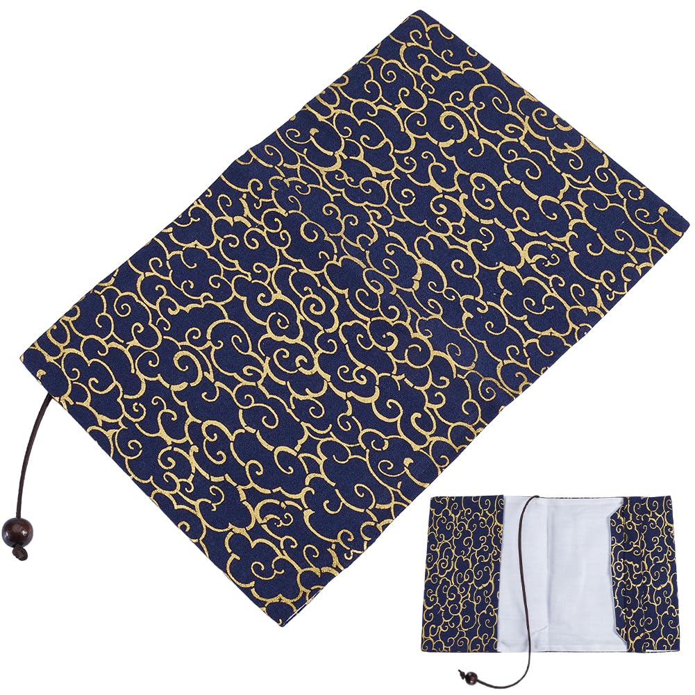 CRASPIRE A6 Book Sleeve Cover 6 Ring Binder Organizer Cloth with Rope Black Clouds Washable Protector Fabric for Notebook Lovers Novel Journal Textbooks Case Diary Decor
