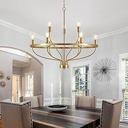 Widluth 30" Modern Gold Chandelier Light Fixture