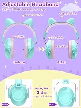 Dr.meter Kids Ear Defenders 32dB 2 Pack Blue Adjustable Headband UKCA view 4