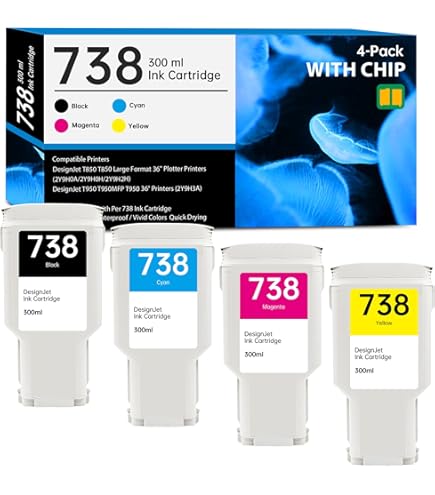 Amazon.com: HP 738 300-ml Cyan DesignJet Ink Cartridge : Office