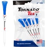 Tornado Tee High Performance Golf Tees, Patented Flexible Crown, 5 Pack | Patented Flexible Crown for Less Resistance, Low Spin, USGA &amp; R&amp;A Conforming, 1,000-Swing Durability, Made in USA