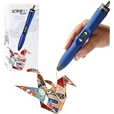 SCRIB3D Advanced 3D Printing Pen with 20 Feet of Filament, Stencil Book, and Project Guide