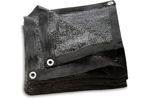 Hortifan 40% Garden Sunblock Shade Cloth, 10 x 20 FT Durable Taped Edge with Grommets UV Resistant Black Garden Shade Net for Plants, Greenhouse, Vegetables and Patio