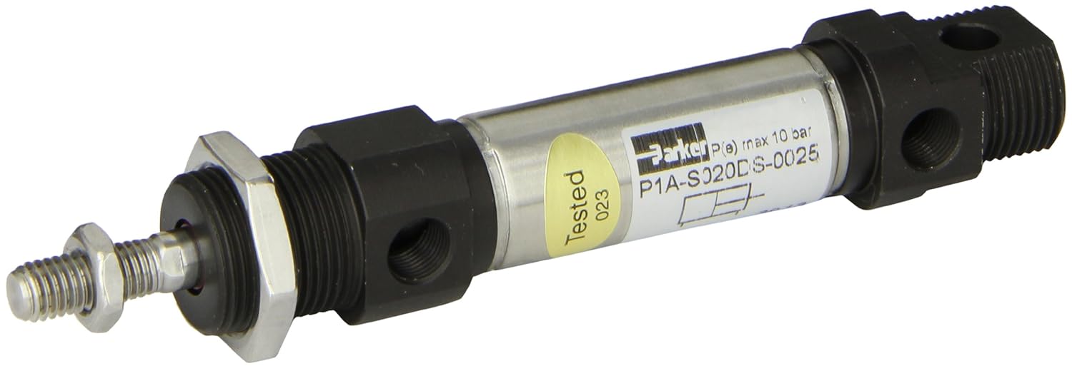 Parker P1AS020DS0025 Stainless Steel Metric ISO Air Cylinder, Round