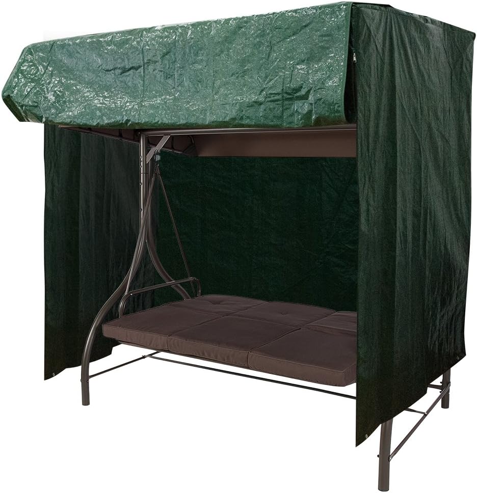 APARESSE Outdoor 3 Triple Seater Hammock Swing Glider Canopy Cover, All Weather Protection, Water Resistant, 85" L x 49" W x 67" H …
