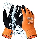 Brigic Winter Work Gloves for Men, Waterproof Work Gloves for Cold Weather, Insulated Freezer Gloves, Keep Working at 0℃/32℉