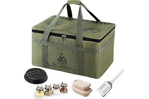 Camping Tote - 42L Waterproof Foldable Large Capacity Bag,Camp Kitchen Organizer,for Cook Food Dishes Grill Tent Clothes Book