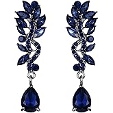 EVER FAITH Women's Austrian Crystal Bridal Chandelier Teardrop Dangle Earrings