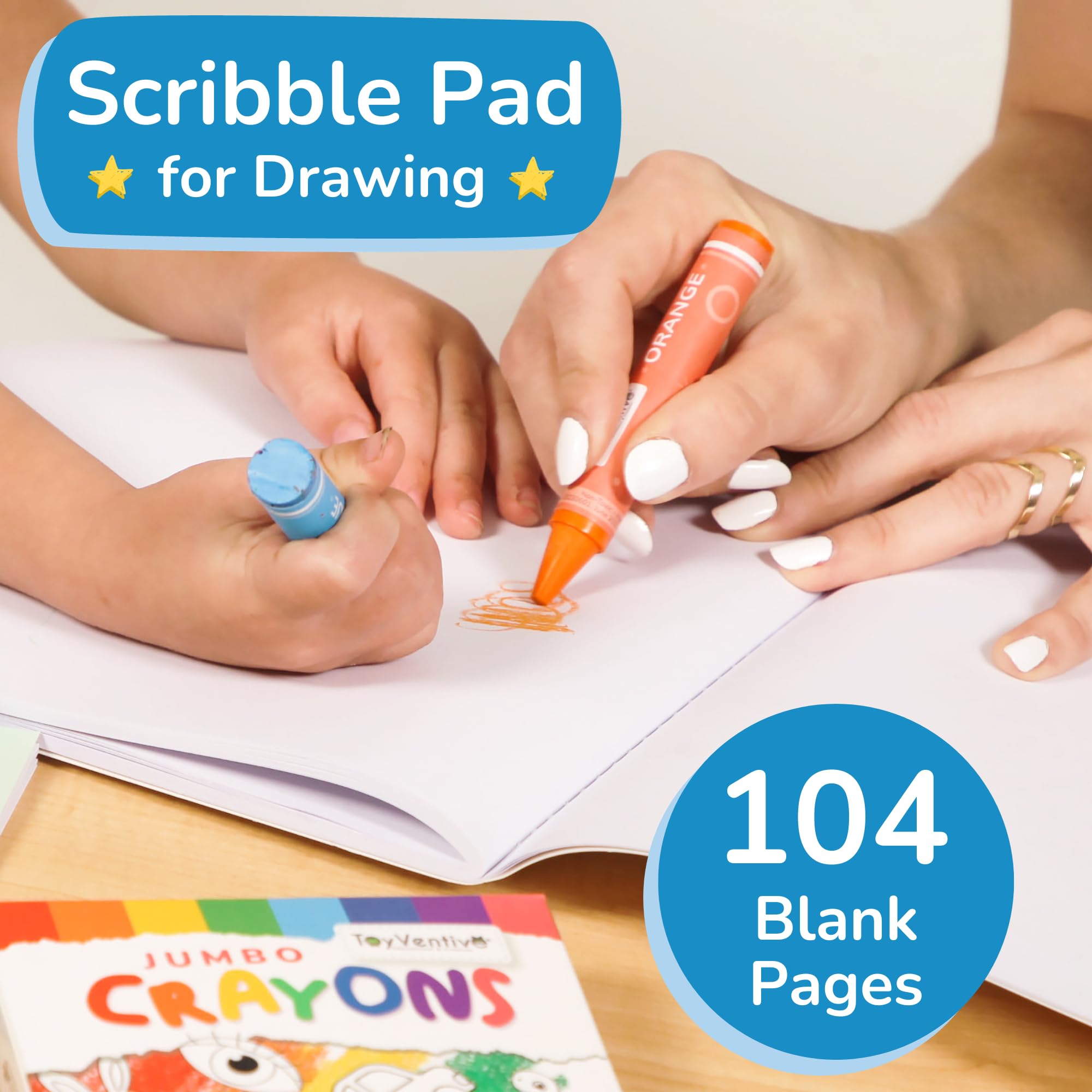 TOYVENTIVE Toddler Coloring Books & Crayons, Toys & Birthday Gifts for 1+,2,3,4 Years Old Boys, Toddlers & Preschoolers Age One,Two,Three,Four yr Olds