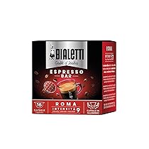 Bialetti Caffè d’Italia, Box 16 Capsule, Roma, Intensità 9, Compatibili con Macchine Bialetti sistema chiuso, 100% Alluminio