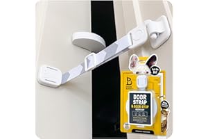 Door Buddy Cat Door Latch & Stopper. Adjustable Door Strap for Cats to Dog Proof & Keep Dog Out of Litter Box & Cat Feeder. S