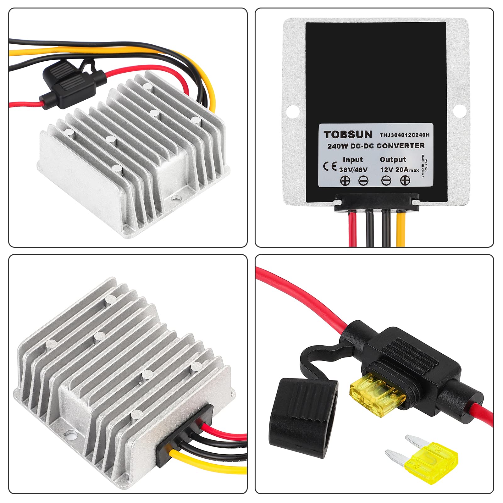 Mua 20A 240W DC 18V 20V 24V 36V 48V to 12V Voltage Converter with Fuse ...