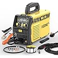 HIZONE 140A MIG Welder, 6 in 1 Gas MIG/Gas MAG/Gasless Flux Core/Stick/Lift TIG/Aluminum Welding Machine Large LED Display 120V/240V Multi Process Welder